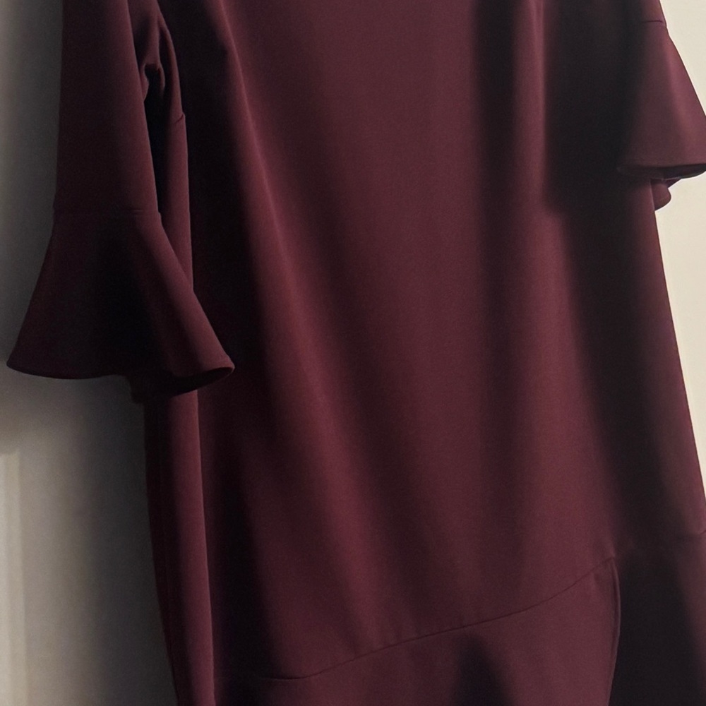 Avenue Deep Burgundy Long Sleeve Dress